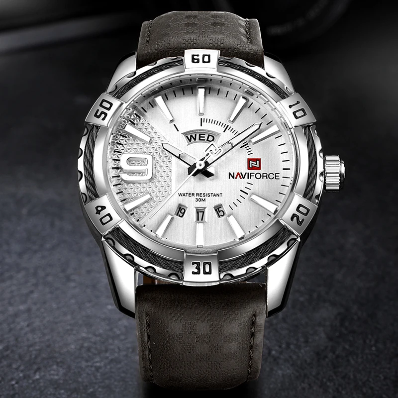  New NAVIFORCE Men Watches Fashion Quartz Wrist Watches Men's Military Waterproof Sports Watch Male 
