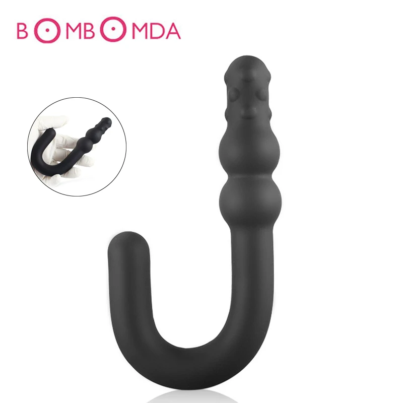 Silicone Anal Plug Walking Stick Anal Pull Beads Prostate Massager font b Dildo b font Butt