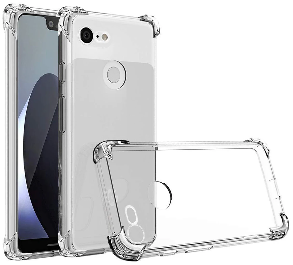 

For Google Pixel 2 / 2 XL / 3 / 3 XL Air Cushion Case Crystal Soft Silicone Silicon TPU Shockproof Full Protection Phone Cover