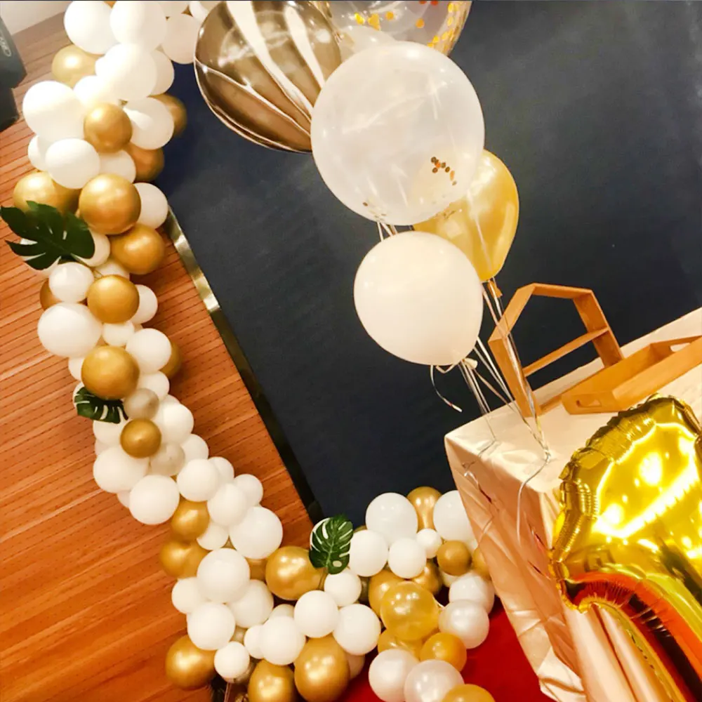 134 Pcs Gold And White Balloon Arch Chain Wedding Balloons Arch Garland Decoration Kit Birthday Party Decoration arco de globos 134 Pcs Gold And White Balloon Arch Chain Wedding Balloons Arch Garland Decoration Kit Birthday Party Decoration arco de globos