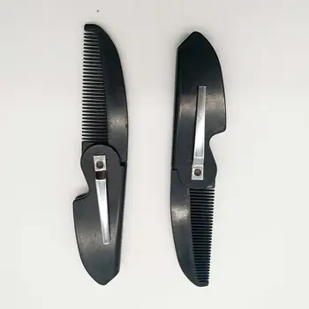 

BellyLady Beard Comb Men Beauty Handmade Folding Pocket Clip Hair Moustache Beard Comb Beauty Tool Hairdressing Beard Modelling
