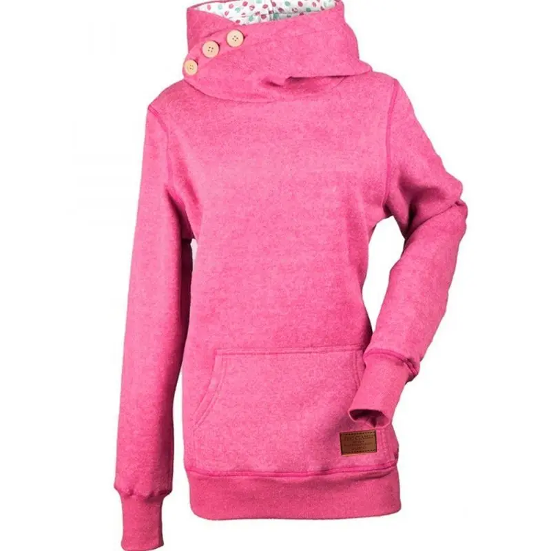 

Women Hoodies Casual Office Lady Hip Hop Plus Size Slim Solid Asymmetric Button Spring 2019 Female Fashion Punk Tops Sweatshirts