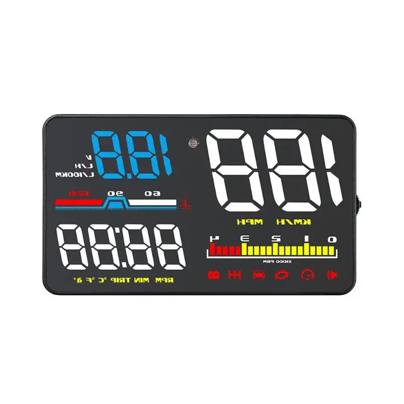 

Car HUD Head Up Display 5 Inch OBD2 OBDII Windshield Overspeed Warning System Electronic Voltage Alarm Projector