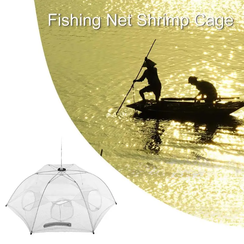 

Strengthened Fishing Net Shrimp Cage Nylon Foldable Crab Fish Trap Cast Net Cast Folding Fishing Network