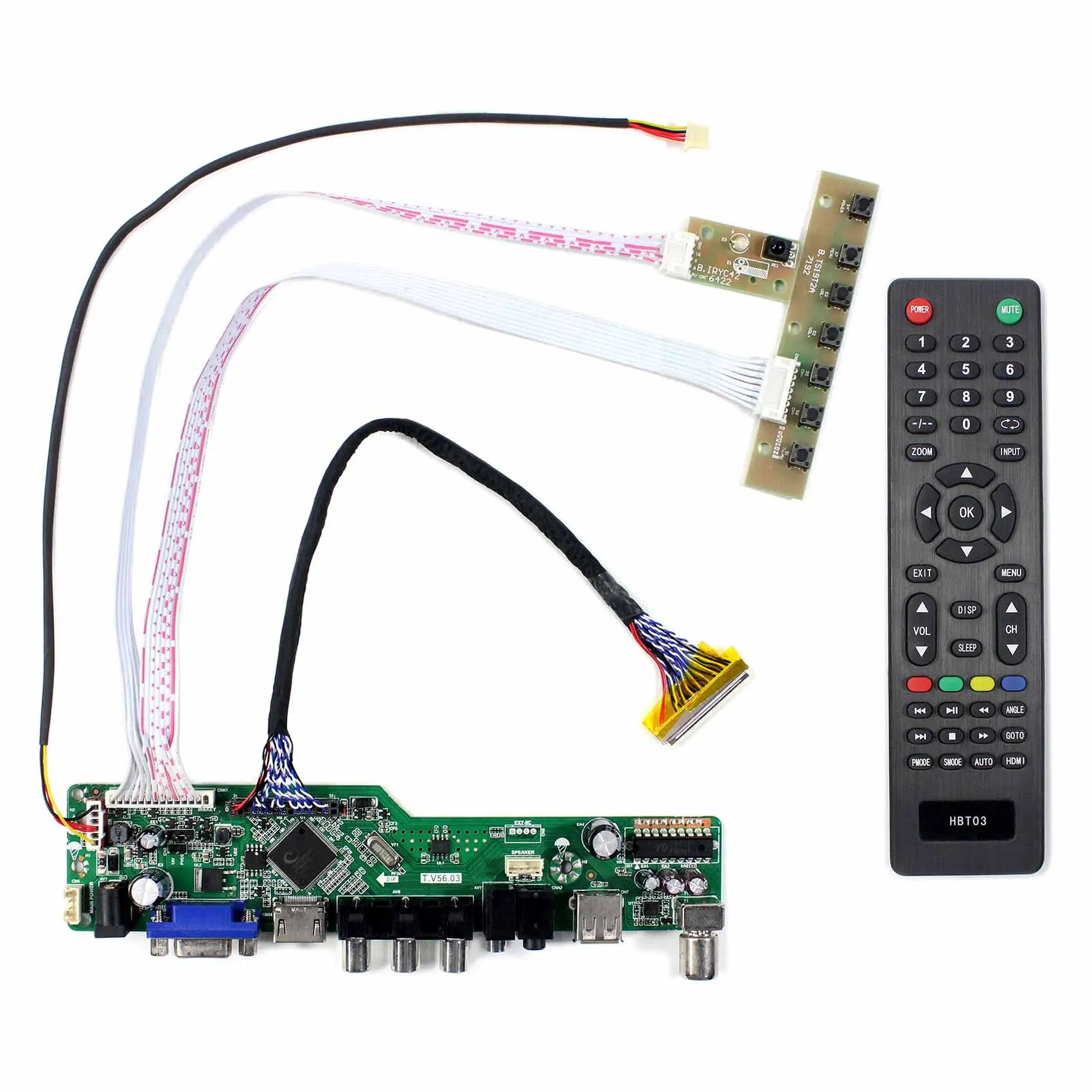 

Fit To 15.6"1366x768 G156XW01 V1 G156BGE LCD Screen HDMI VGA USB LCD Controller