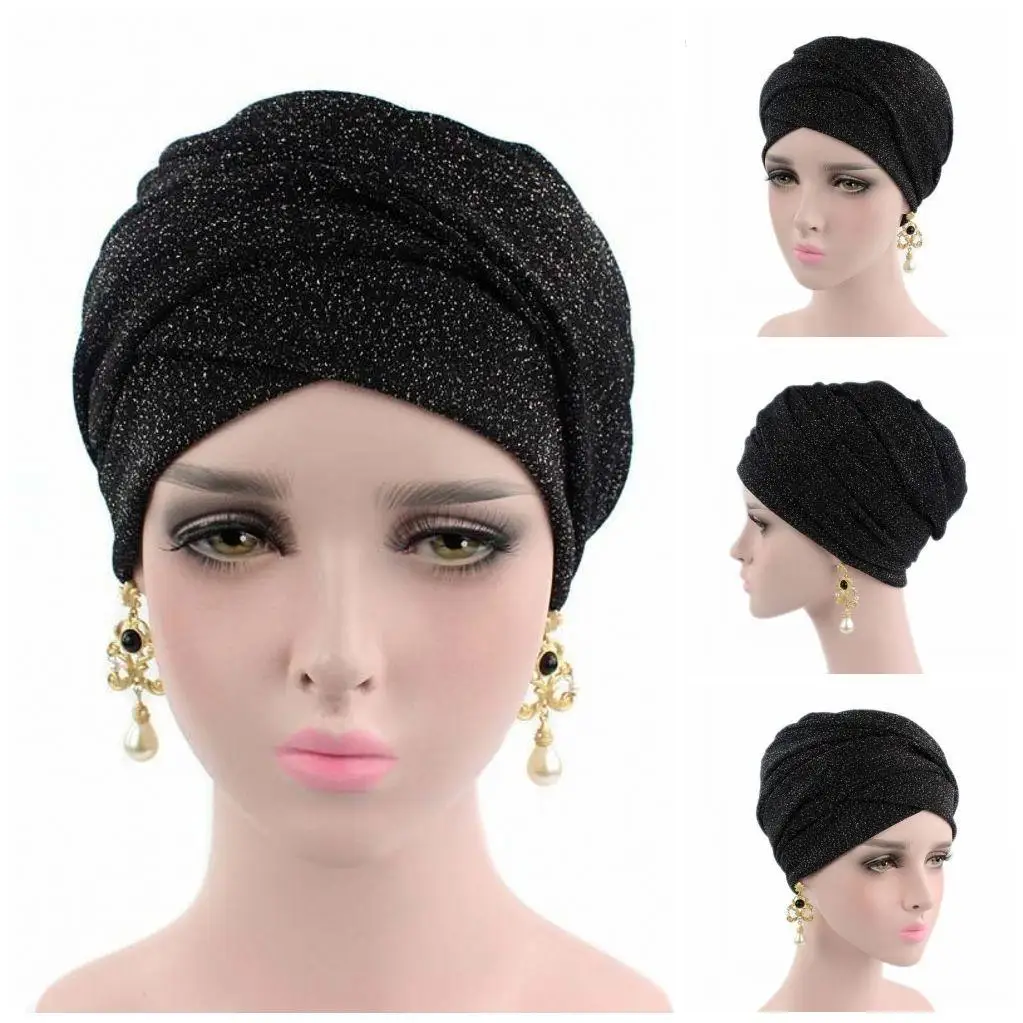

Muslim Women Hijabs Beading Hats Women Long Scarf Hat Inner Hijabs Indian Hat Islamic Turban Head Cap Hat Lady Hair Accessories