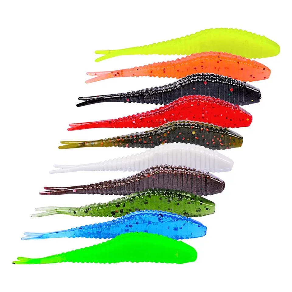 10 шт./лот Shad Мягкая приманка 6 см/7 см 1,5 г/2,5 г для рукоятки крючок под червя roofvissen искусственная силиконовая Форель Приманка мягкий гольян