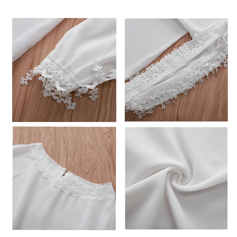 Новинка 2019 женская белая шифоновая Свободная блузка с открытыми плечами летняя