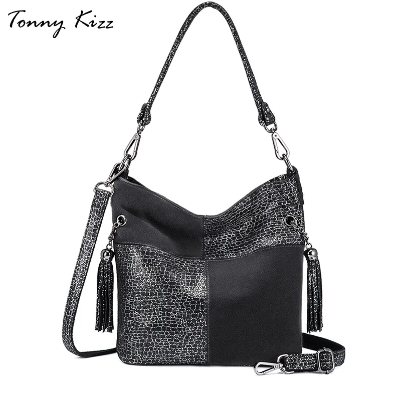 

Tonny Kizz patchwork luxury handbags women shoulder bags designer genuine leather female tote bags ladies fashion crossbody bags