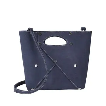 

Stylish Punk Women Girls Bucket Phone Bag PU Leather Handbag Casual Shoulder Bags for Women 2019