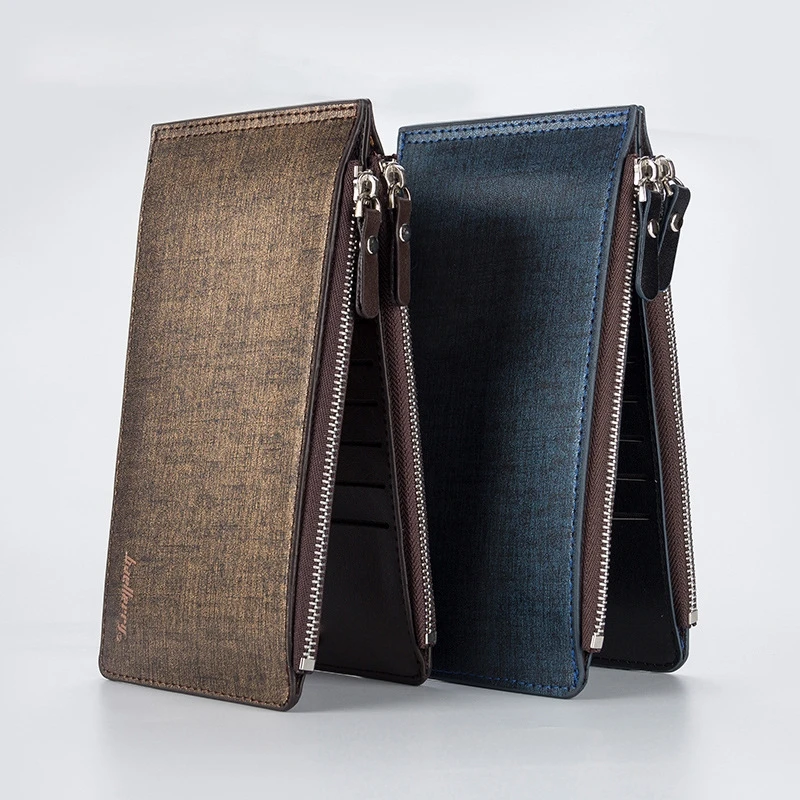 

Multi-Function Men's Wallet Long Zipper Buckle Clutch Bag Korean Version Multi-Card Card Package