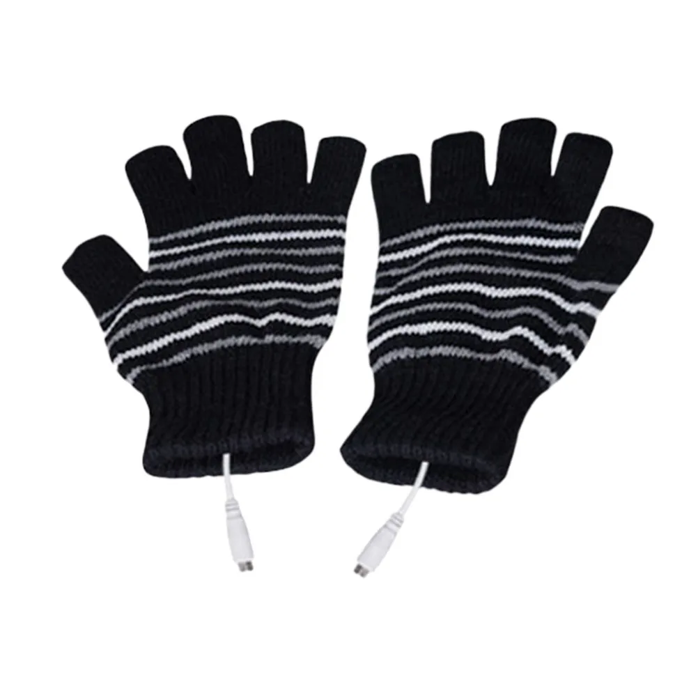 

1 Pair Heated Gloves Half-finger Heated USB Powered Creative Warmer Electric Heated Gloves for Winter Work
