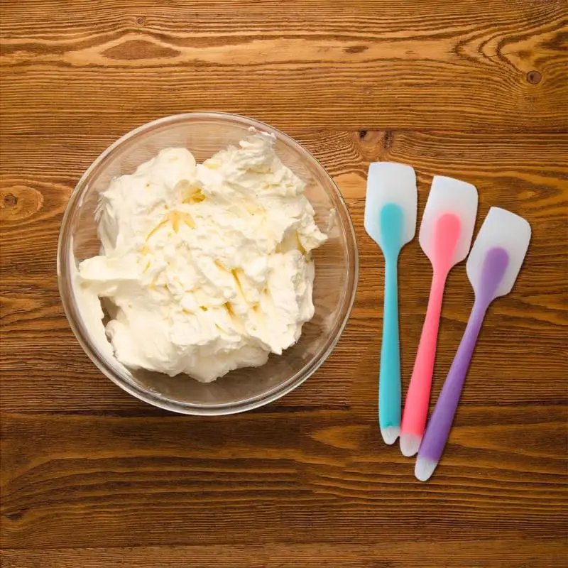 

1pc Colorful Silicone Pastry Spatula Translucent Cake Cream Butter Scraper Kitchen Baking Tools Random Color
