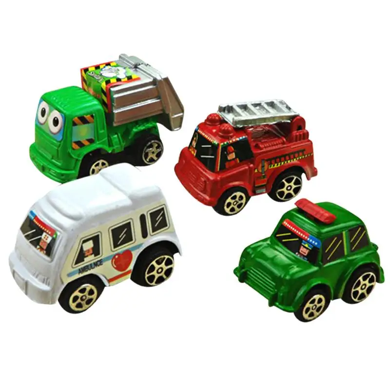 6 шт./компл., мини-автомобиль, игрушка, сплав, Diecasts& Toy Vehicles, модель автомобиля для детей, инерция, Pull Back, автобус, грузовик, троллейбус