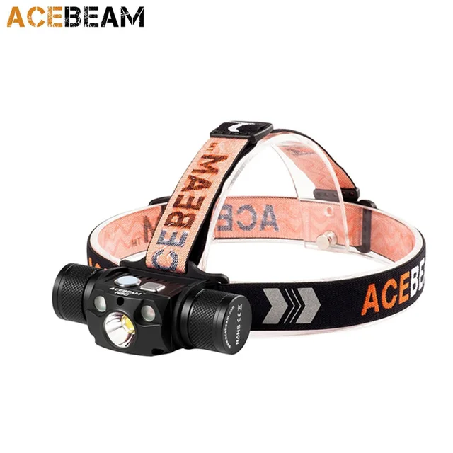 

ACEBEAM H30 USB rechargeable headlamp CREE XHP70.2 XPE2-R2/G3 R/G LEDs max 4000 lumen headlight with 21700 5100mAh battery