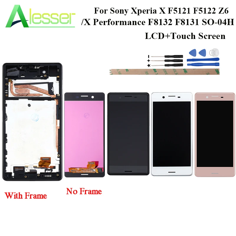Alesser для sony Xperia X F5121 F5122 Z6 ЖК-дисплей и сенсорный экран с рамкой дигитайзер сборка