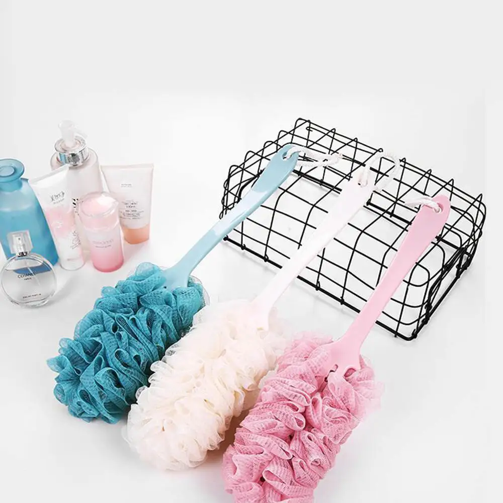 3 Colors Bath Brushes Shower Scrubber Loofah Sponge Bath Body Back