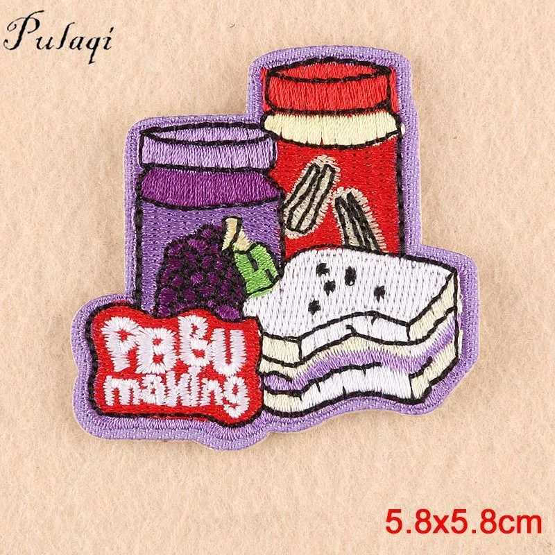 Pulaqi Yummy десерт самоклеющиеся патчи палка на одежду для детей Embriodered патч DIY Декор