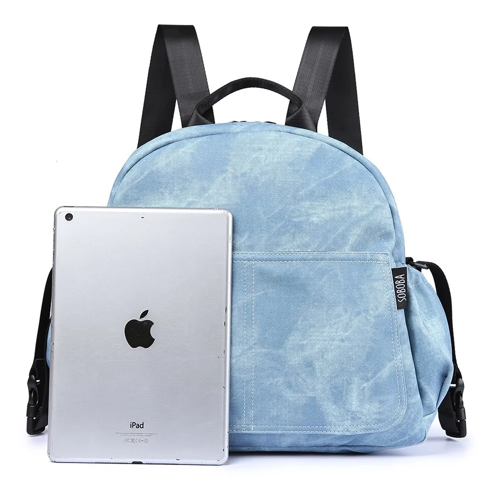 Fashion Large Capacity Baby Diaper Bag Stylish Stroller Backpack for Nappy Changing Blue Maternity