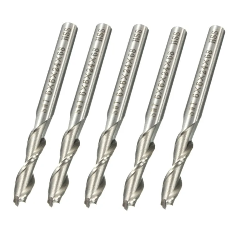 

6mm 2 Flute HSS & Aluminium End Mill Cutter CNC Bit Extended Incisive Strong And Durable