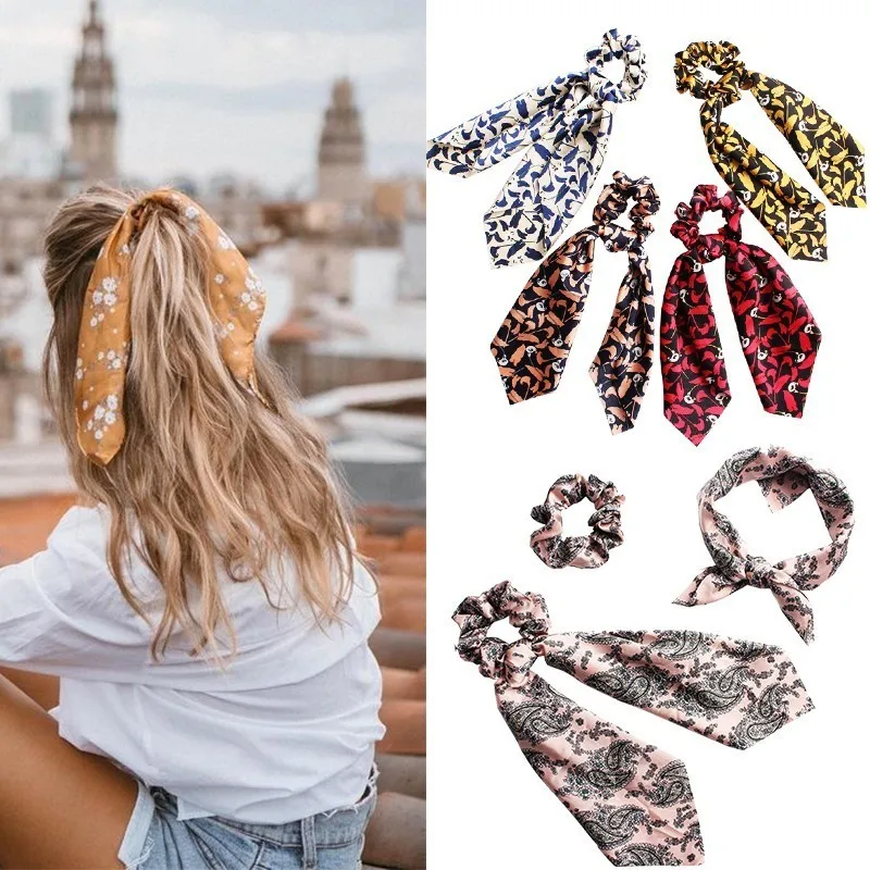 

Hair Scarf Ribbon Women Bow-knot Headband Fashion Scrunchie Girl Hair Accessories Ropes Ladies Hair Band