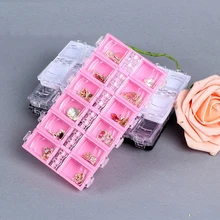 Путешествия прямоугольный, для нейл-арта коробка Пластик прозрачный хранения нанесение точек на Ногти кисть для рисования; ручка полировка мягкая пилка Контейнер Чехол