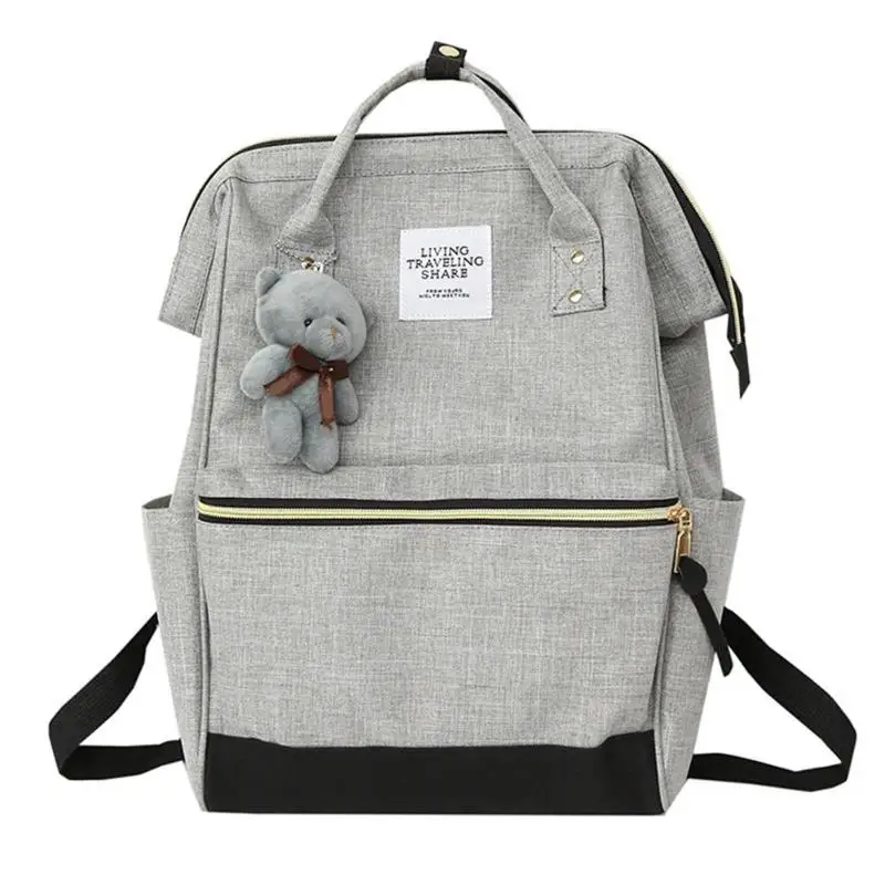 

Women Bear Backpack Preppy Style Hand Back Bag Oxford Cloth Travel School Shoulder Bags for Girls Mochila Feminina 2019 New