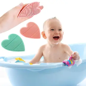 

Baby Bath Brushes Wash Pad Silicone Shower Shampoo Brush Facial Cleansing Bath Massage Brush And Facial Cleansing