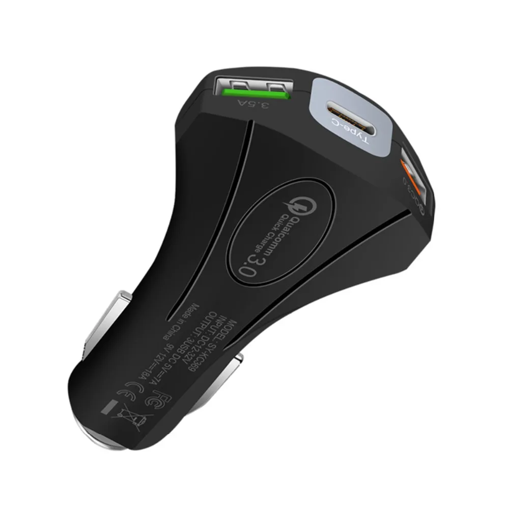 Автомобильное зарядное устройство SOONHUA QC 3 0 40 Вт 7 А два USB порта с Type C быстрая