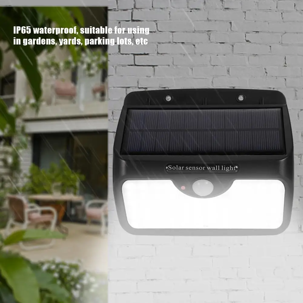 

Solar Lights For Garden Decoration 64pcs LED Solar Powered Waterproof Wall Light Human Body Motion Sensor Garden Gate Lamp