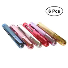 6 шт., объем тюбика 12 мл многоразове Атомайзеры спрей-флаконы для парфюма Портативный Алюминий пустой распылитель для парфюмерии путешествия бутылки(ассорти Цвет
