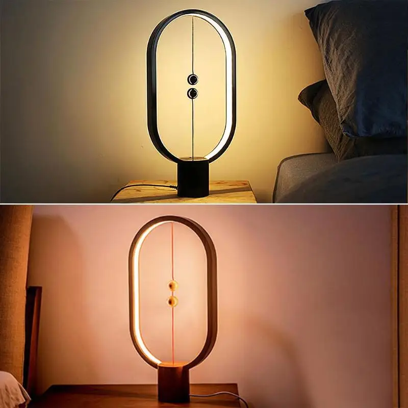 

LED Magnetic Induction Lamp Suspension Balance Night Light Home Bedroom Cabinet Eye Protection Desktop Table learnig Lamp light