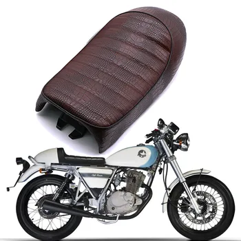 

Motorcycle Cafe Racer Seat Vintage Saddle Cushion Crocodile Style Universal CG125 SR400 SR500 TU250 GT550 GT750 GS500 XJ600