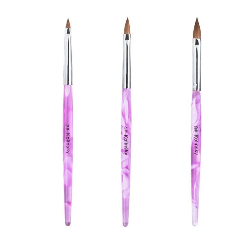 

Pink Wave Acrylic Nail Art Brush Carving Drawing Painting Pen Design Painting Carving Brush Manicure Tool