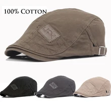 Модные мужские шапки-береты, твердая хлопковая плоская кепка для гольфа, 4 цвета, популярные козырьки для улицы, шапки s, крутой человек
