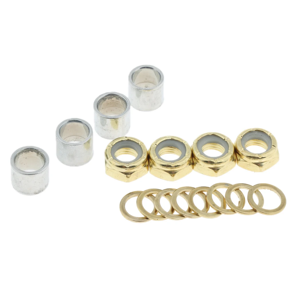 Skateboard accessories skateboard bearings Perfeclan Skateboard Longbaord Bearing Spacers Washers Nuts Speed Rings Set