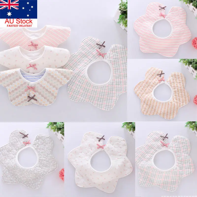 

Pudcoco 2019 Brand New 2pcs Flower Shape Baby Soft Feeding Scarves Bib Saliva Towel 100% Cotton