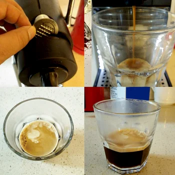 

Behogar 1PCS Refillable Reusable Stainless Steel Capsule Cup Capsule Set 1PCS Tamper for Espresso Coffee Machine