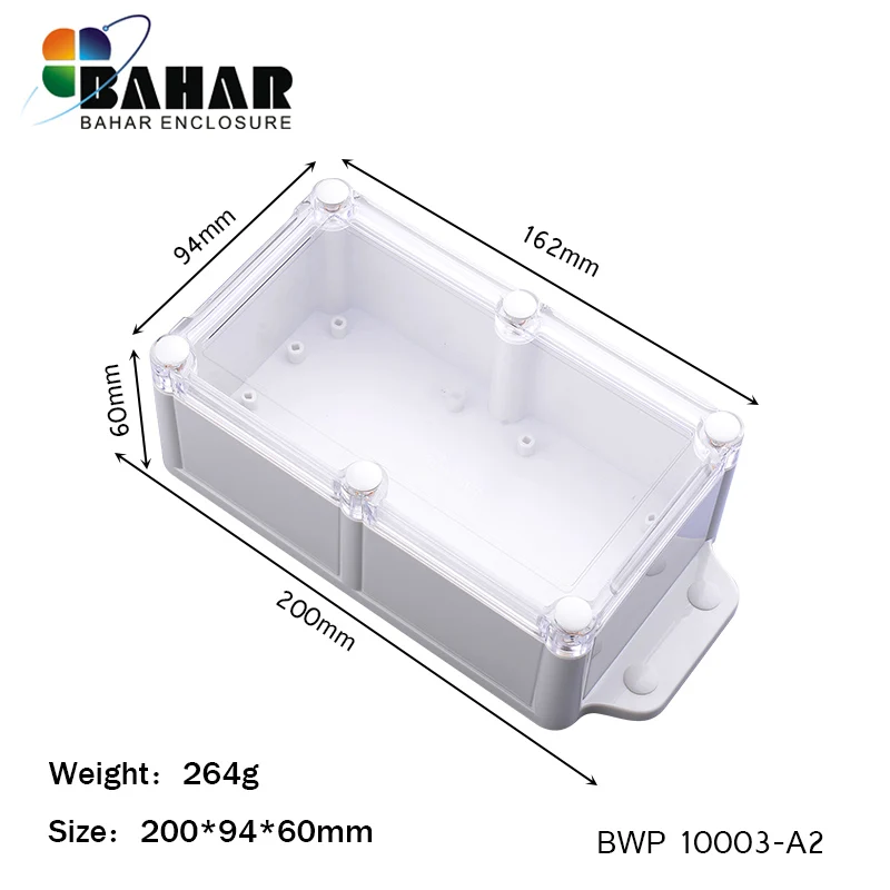 Bahar Водонепроницаемая Электроника пластик ABS IP68 4 шт. корпус из 200*94*60 мм BWP10003