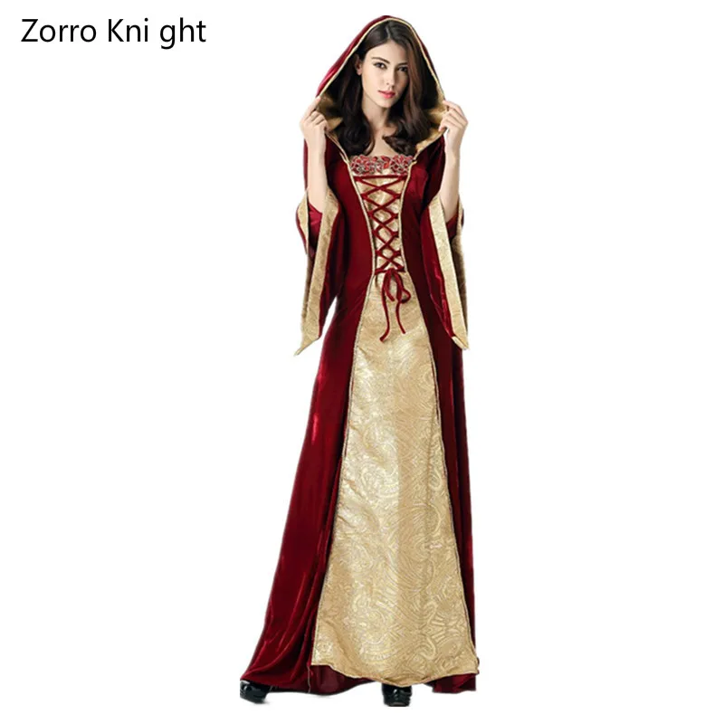 Medieval Dress Robe Women Renaissance Dress Princess Queen Costume