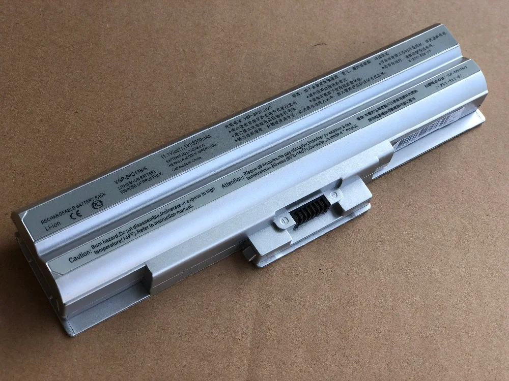 Billige 11,1 V 5200mAh Laptop Batterie VGP BPS13 Für Sony VGP BPS13 S BPS13AS BPS13B S BPS13A S VGN CS28 BPS13 VGN CS Silber