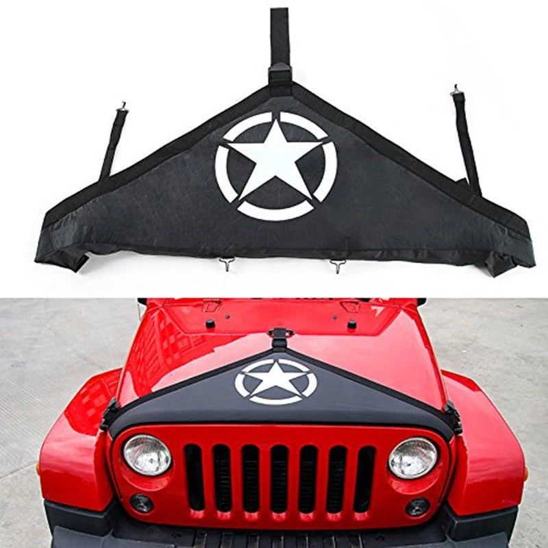1 * Защитная крышка капота бюстгальтер передняя для 2007-2016 Jeep Wrangler JK черный |