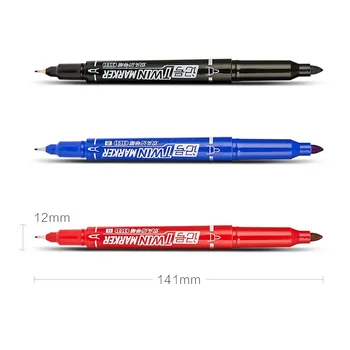 

1PC Hook Line Marker Pen Creative Double Head Oily Permanent Marker Pens For Sketching Painting Drawing School Office Supplies