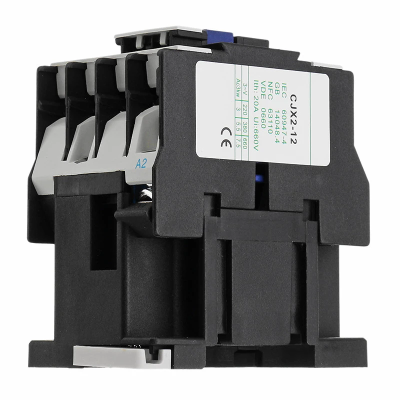 

CJX2-1210 AC Contactor 12A 3-Phase 3P with NO Voltage 380V 50/60Hz Motor Starter Relay Coil with Float Switch