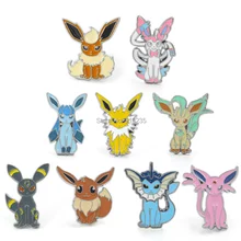 9 видов стилей Sylveon Eevee Umbreon flarion Vaporeon Jolteon Espeon Leafeon Glaceon Металлическая Брошь Pin фигурки из сплава металла игрушки SYTJ