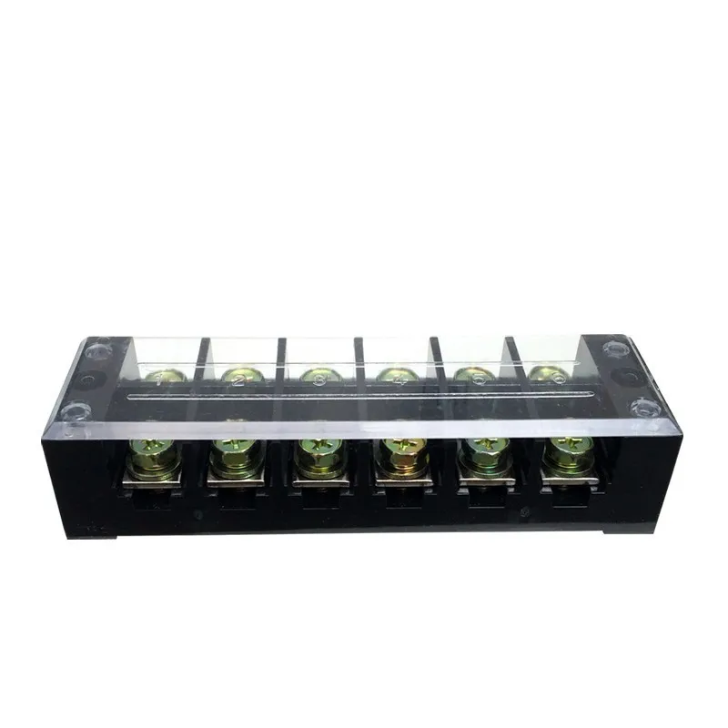 Клеммные колодки TBC 6006 TB 606 60A/6P 600V двухрядные клеммы из меди с 12 винтами 0 5 10