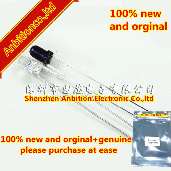 

5pair PT204-6B IR204-A Everlight Infrared Phototransistor and Everlight Infrared LED Lamp