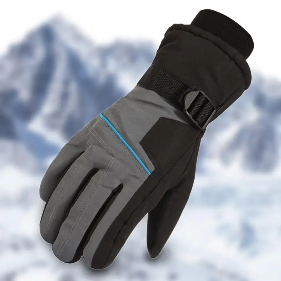 Очень толстые лыжные перчатки, зимние, для спорта на открытом воздухе, мужские, теплые, для снегохода, мотоцикла, водонепроницаемые, для сноуборда