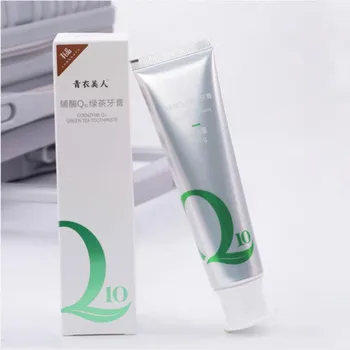 

Qingyimeiren 96g Coenzyme Q10 Green Tea Toothpaste Teeth Health Fresh Breath Solid Toothpaste Oral Hygiene Health Care