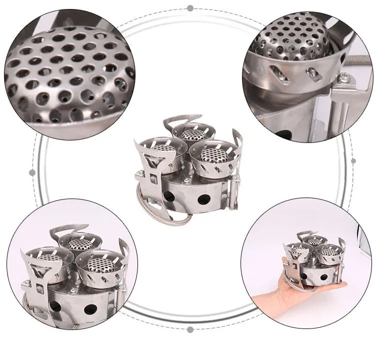 11000 W عالية الطاقة موقد للتخييم النار شرسة مصدات الرياح ثلاثة النواة رئيس مخيم فرن في الهواء الطلق الأسرة نزهة الطبخ